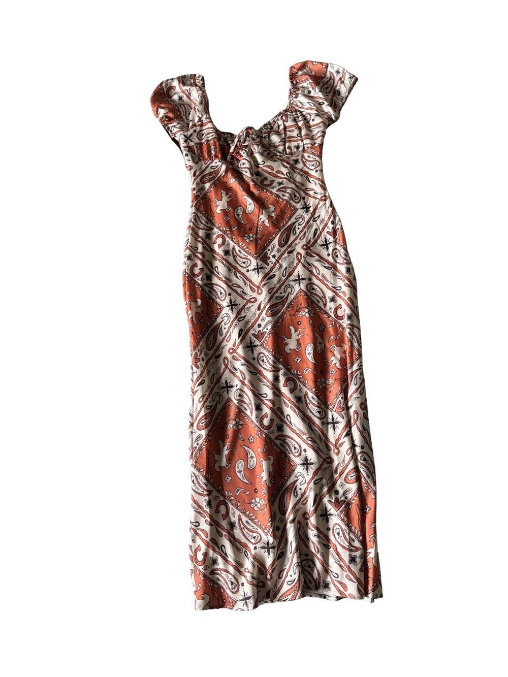 Bailey Rose Boho Western Paisley Midi Dress Size M